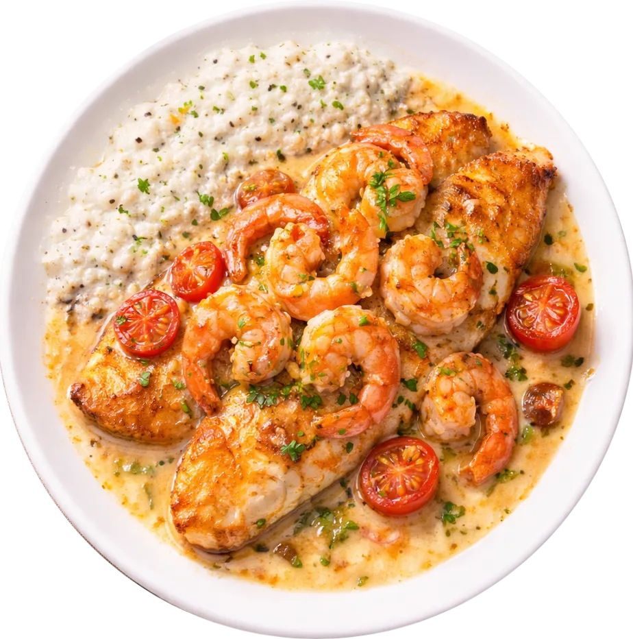 Peixe ao Molho de Camarão